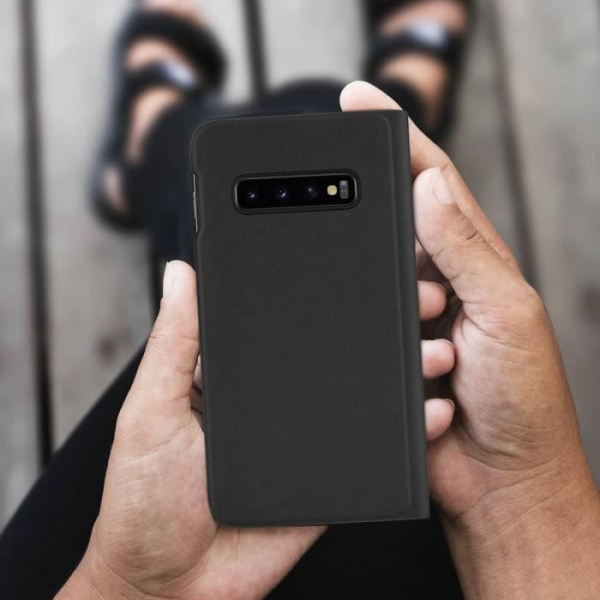 Galaxy S10 Case Folio Case Korttikotelo Flip Lompakko Anymode Musta