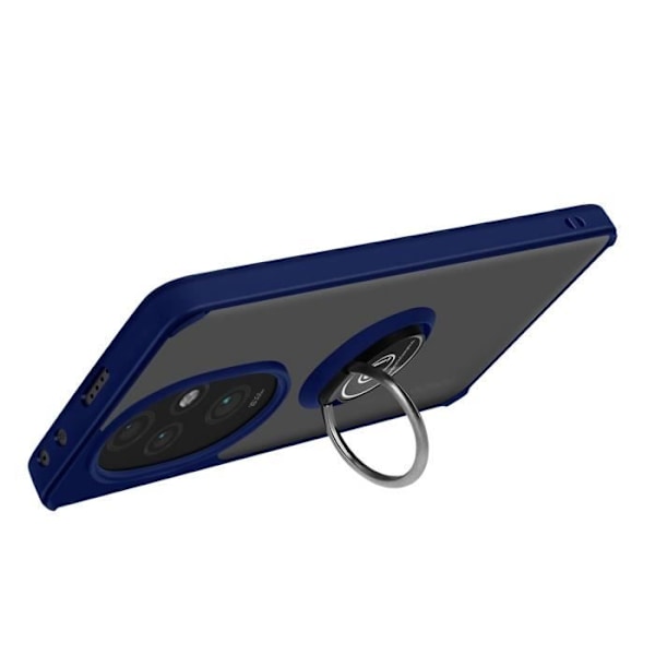 Coque för Honor 200 Pro med Metallring Video Support Mörkblå Blå