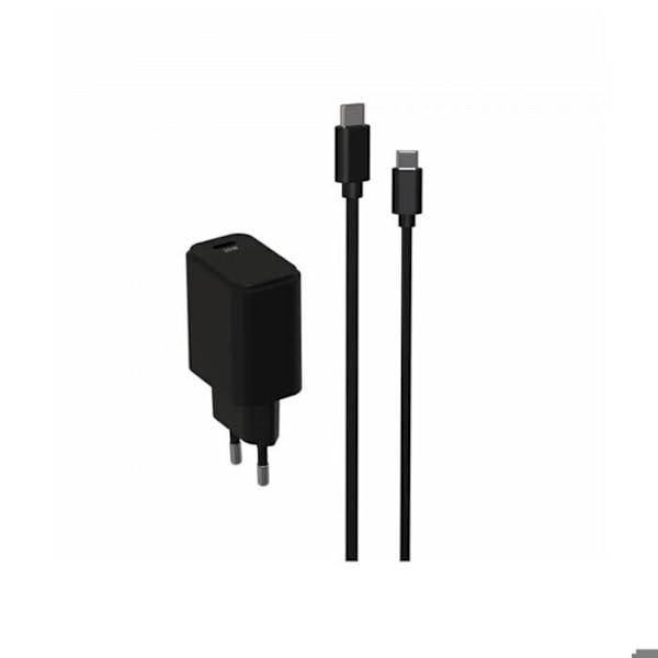 Laturipaketti USB-C:stä USB-C:hen PD 20W 1,5m Jaym Musta Svart