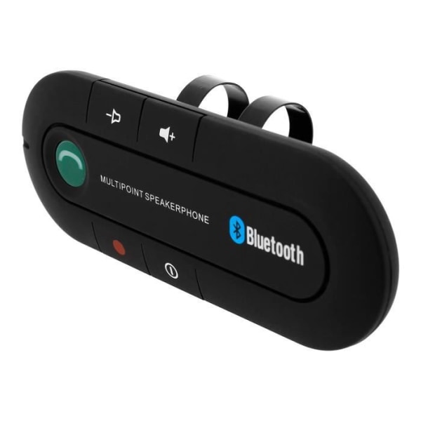 Kit Handsfree - Bluetooth - Multipoint - Solskyddsfäste - Cigarette lighter-laddare - Svart