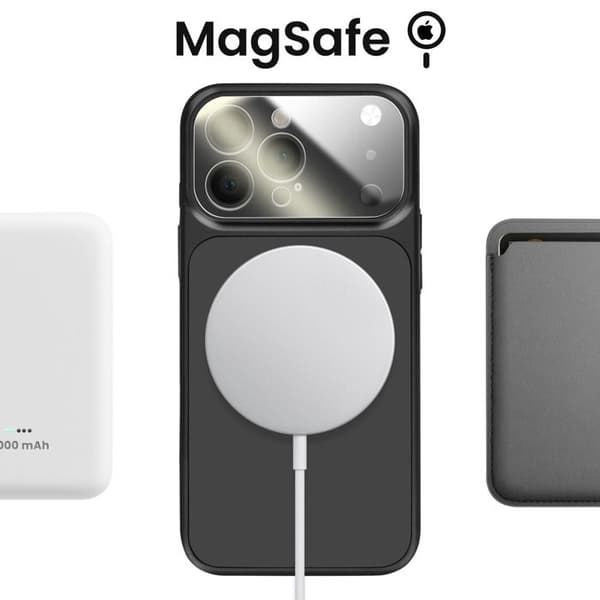 Cover til iPhone 13 Pro Max Kompatibel med MagSafe Mat AG Glas Sort Svart
