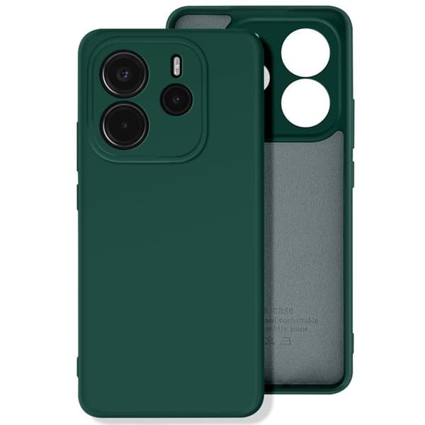 Coque för Xiaomi Redmi Note 14 4G Semi-styv Soft-touch Anti-fingeravtryck Grön gran Grön