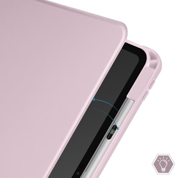 Kotelo iPad Air 13 2024 AVIZAR - Käännettävä jalusta - Vaaleanpunainen - Kameran suojaus Rosa