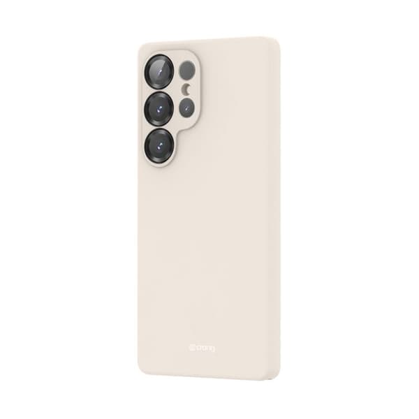 Coque - Crong - Galaxy S25 Ultra - Mjuk silikon - Mikrofiberfoder - Beige beige