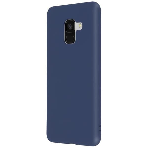 Coque - Forcell - Galaxy A8 - Soft Touch - Silikoni Geeli - Pehmeä - Sininen yö Midnattsblå