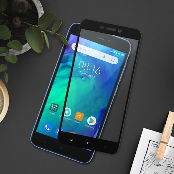 Suojauskalvo - AVIZAR - Xiaomi Redmi Go - Karkaistu lasi - Jälkienkestävä - 9H Svart