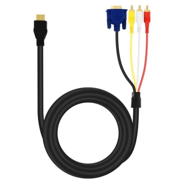 HDMI-kabel till 3x RCA hane och VGA hane videoadapter 1,5 m A4001 LinQ svart