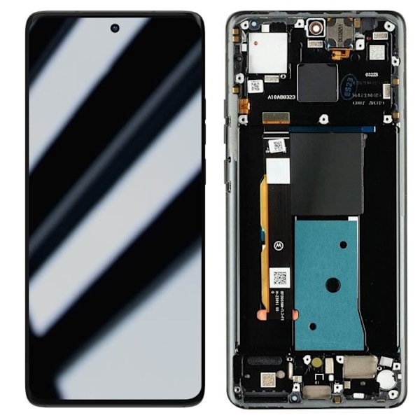 Komplett Block för Motorola Edge 40 LCD-skärm + Tactile Glas Relife Svart Svart