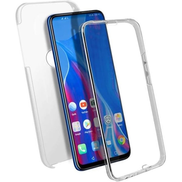 Coque - AVIZAR - Huawei P Smart Z / Honor 9X - Heltäckande skydd - Tunn design - Hård och mjuk Klar vit