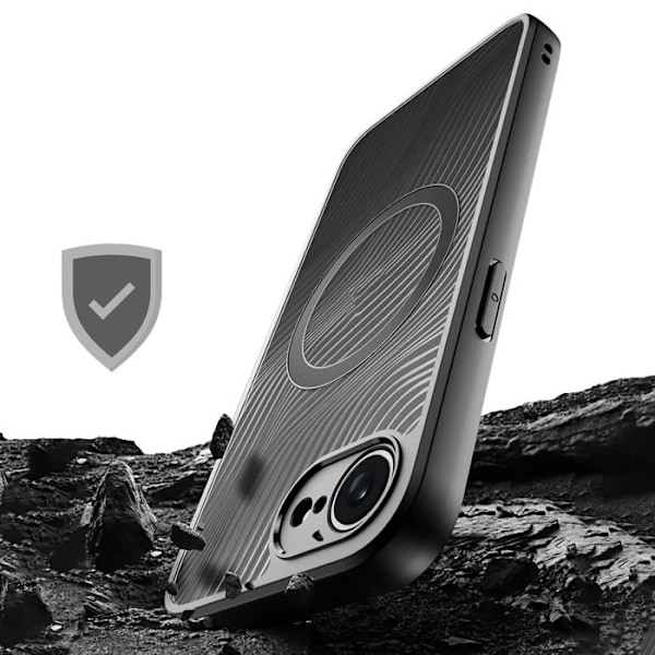 Coque MagSafe til iPhone 16e Stødabsorberende Dobbelt materiale Dux Ducis Sort Transparent Svart