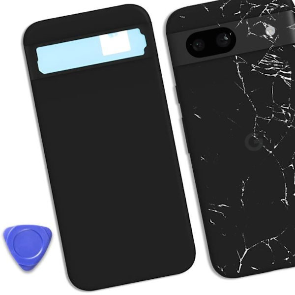 Ersättningsbatteriskydd för Google Pixel 8a Black Svart