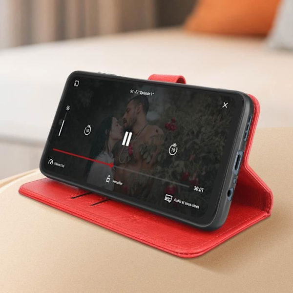 Motorola Moto G13, G23 og G53 etui Red Flip cover