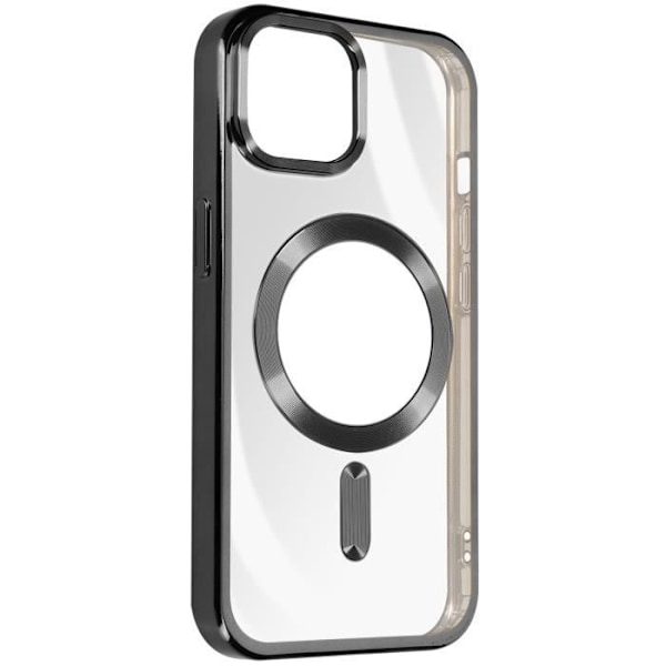 MagSafe Case iPhone 15 Plus silikonikameran suojaus Black Chrome Contour Svart