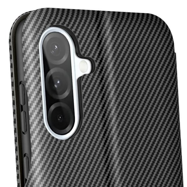 Carbon Case for Samsung Galaxy A36 Card Holder Anti-RFID Support Black Svart