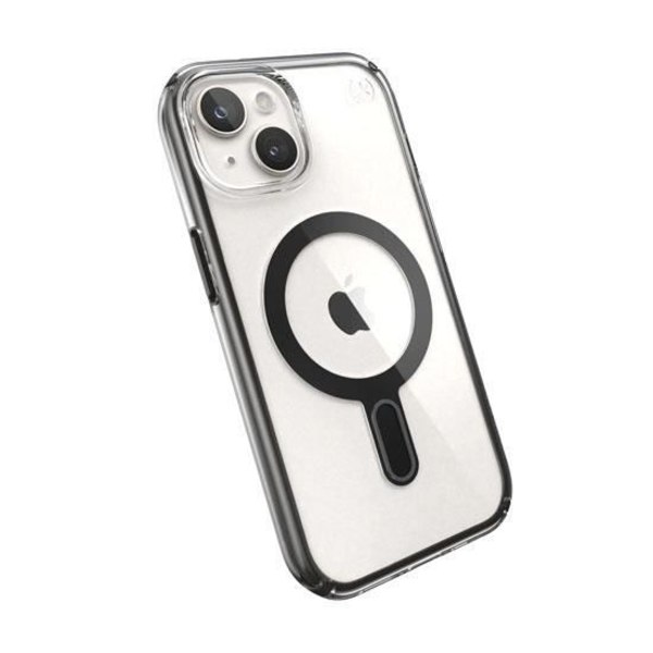 Speck Presidio Perfect-Clear Click-Lock-fodral för iPhone 15/14/13 Klar/svart