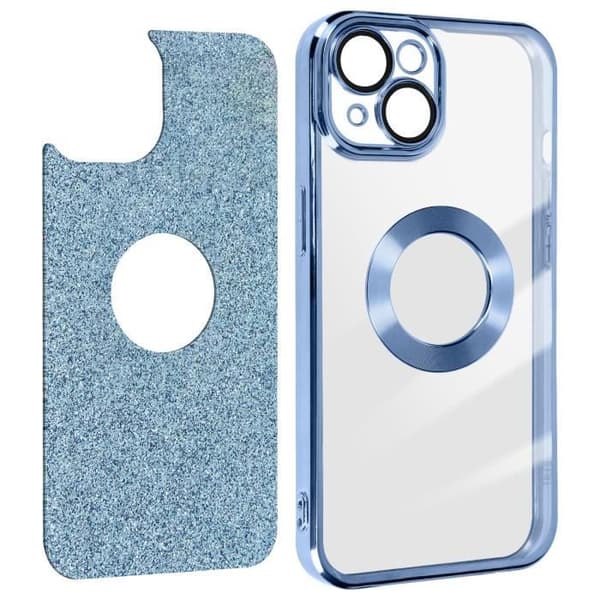 iPhone 14 kuori - Protecam - Spark - Hohtava - Silikonigeeli - Kromattu Blå