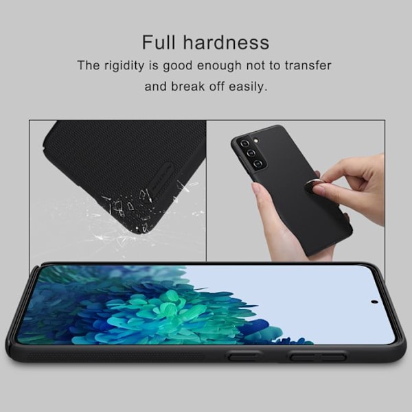 Beskyttelsesetui - Nillkin - Galaxy S21 - Super Frosted Shield - Sort - IP68 svart