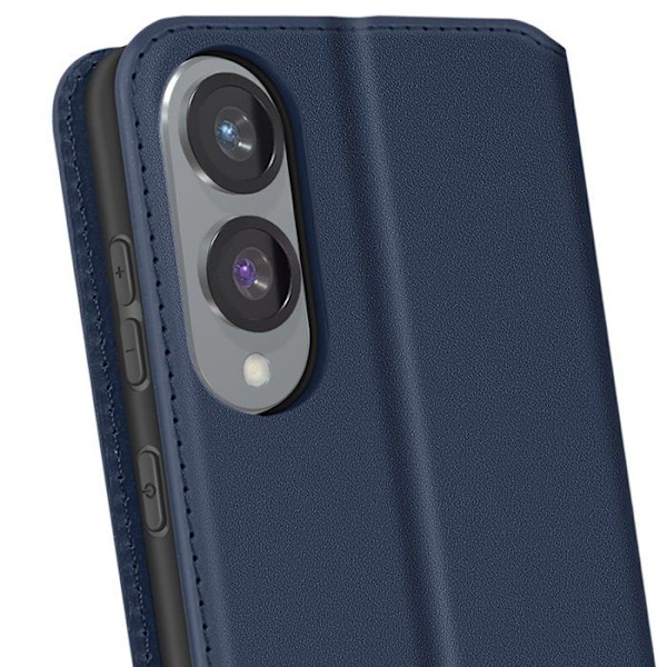 Etui til Samsung S25 Edge Klap med Kortlomme og Video Støtte Blå Nat Blå