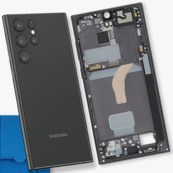 Erstatningscentralchassis til Galaxy S22 Ultra Service Pack Samsung Sort Svart