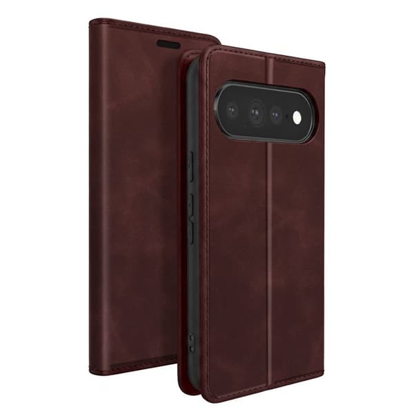Pungetui til Google Pixel 11 / 11 Pro Suede Effekt med Støtte Bordeaux Röd