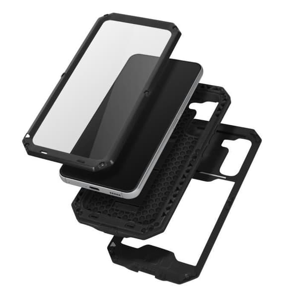 Coque Integreret - Samsung - S23 - Stødabsorberende - Vandtæt - Foldestøtte Svart