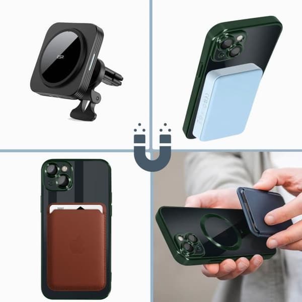 Skal - AVISERA - iPhone 13 - Silikon - Grön - Kromad kant Grön