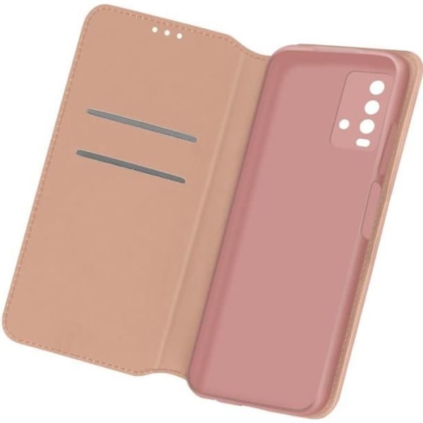 Cover Xiaomi Redmi 9T Plånbok Folio Fodral Stativ Funktion Roséguld