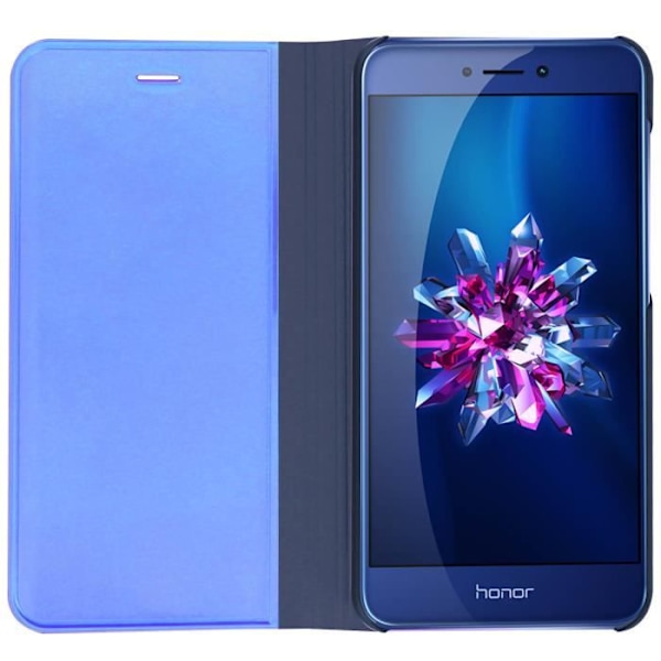 Étui Folio Miroir - AVIZAR - Huawei P8 Lite 2017 / Honor 8 Lite - Polycarbonate - Blå - Indbygget Støtte Blå