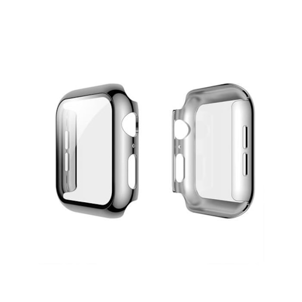 Etui til Apple Watch 40 mm fuld beskyttelse med hærdet glas Eko Silver Transparent