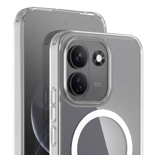 MagSafe-cover til Xiaomi Redmi Note 17 Pro Max Hybrid Stødabsorberende Lereach Transparent Vit