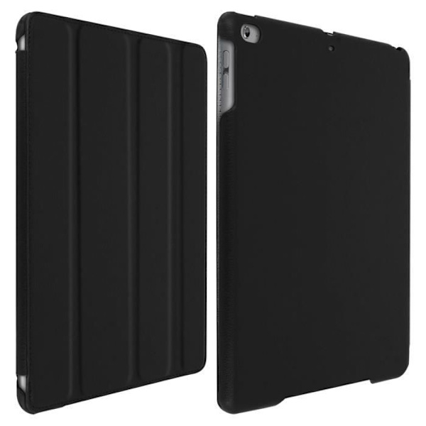 iPad Air 2 Cover - AKASHI - Video Stander + Tastatur - Øko-læder Tekstur - Sort - Semi-stiv Svart