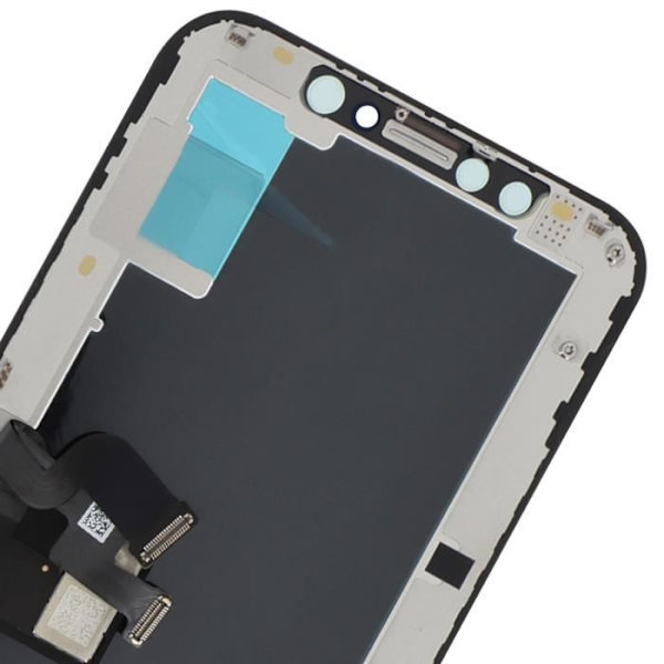 Ersättnings Soft OLED-skärm för iPhone XS - AVIZAR - Svart - Flexibelt glas - Optimal multimediaupplevelse Svart