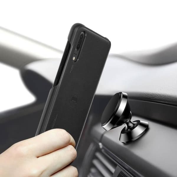 Coque - Huawei - P20 - Hård - Soft touch - Magnetiskt fästsystem svart