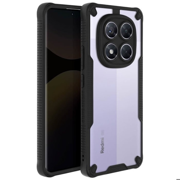 Chockskydd för Redmi Note 14 Pro och 14 Pro Plus Mat Anti-fingeravtryck Svart Svart