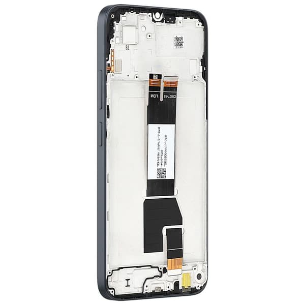 Erstatnings LCD Fuldscreen til Redmi 15C 4G med Chassis Service Pack Xiaomi Sort Svart