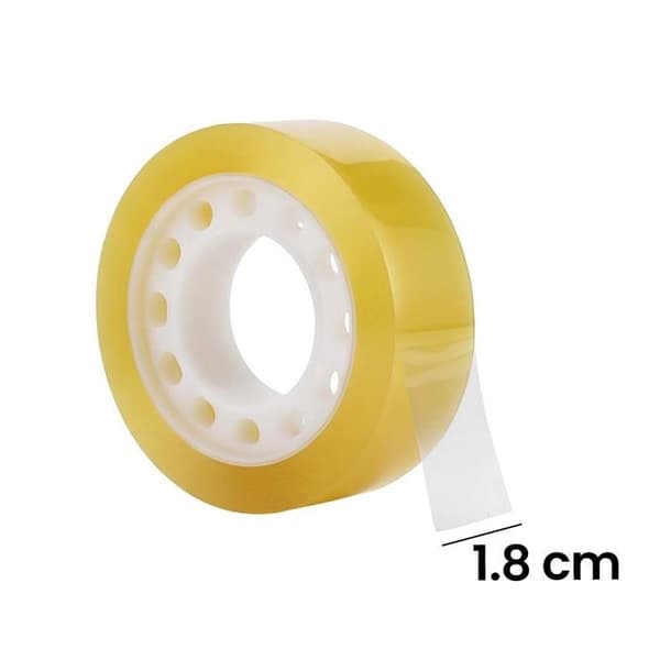 3-pack Kontors- och Pappersbitar Tejp 1.8cm x 30m Stark Hållfasthet Transparent Vit