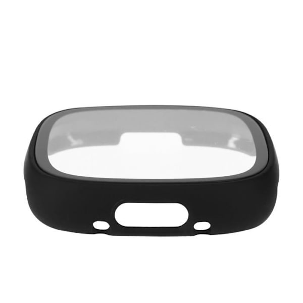 Svart skyddande hårt silikonfodral med härdat glas för FitBit Versa 4 och Sense 2 - AVIZAR Svart