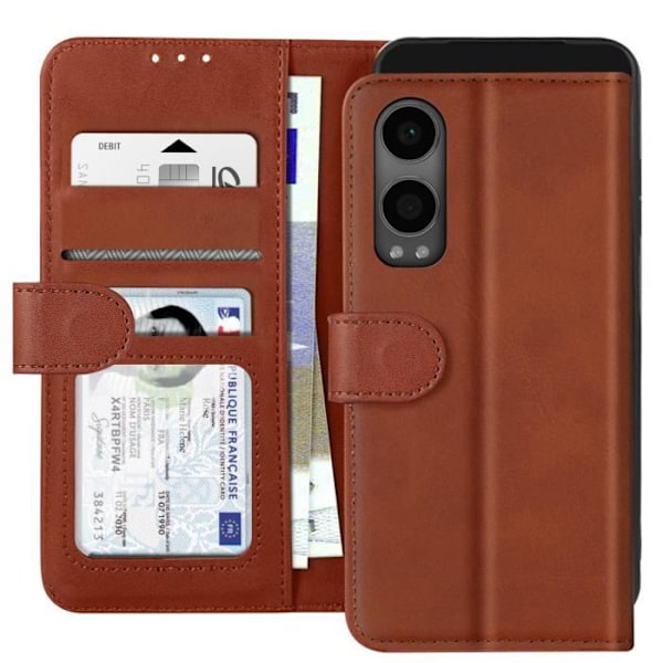 Fodral för OnePlus Nord CE4 Lite Flip Wallet Video Support Brun kastanj