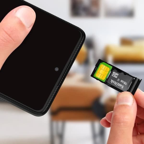 SIM kort skuffe - Samsung - Galaxy A52/A72 - Sort - 1x Nano SIM - 1x Micro SD Svart
