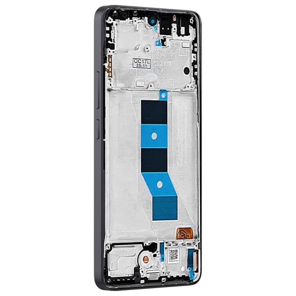 Fuldskærm til Xiaomi Redmi Note 14 5G AMOLED-panel med glas og sort chassis Svart