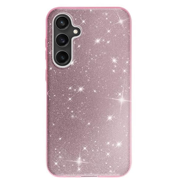 Glitteret Cover - Samsung - Galaxy S23 FE - Stødabsorberende - Rosa - Chic Design Rosa