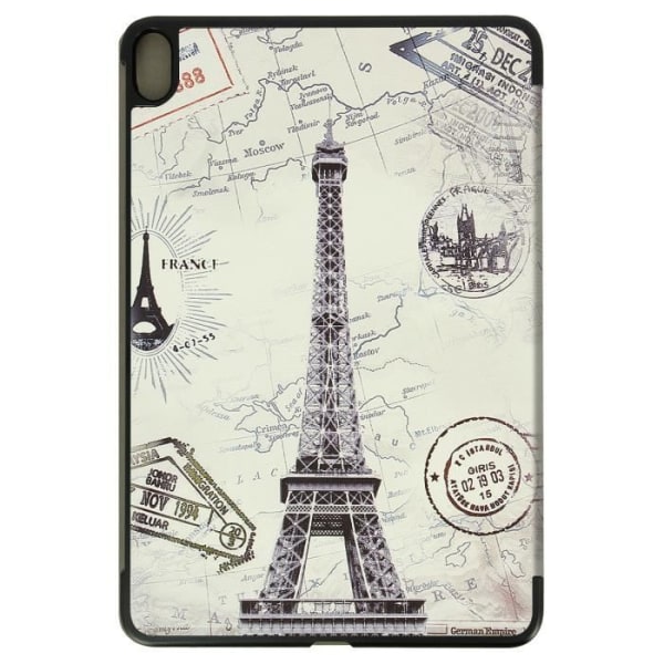 iPad Air 2020 fodralstöd Videotangentbord Series Tri-Fold Paris Eiffel Tower Mönster Vit