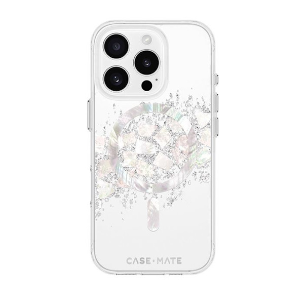 Skyddsskal - Case-Mate - iPhone 16 Pro - Inlagda pärlor - A Touch of Pearl - Semi-rigid En touch av pärla