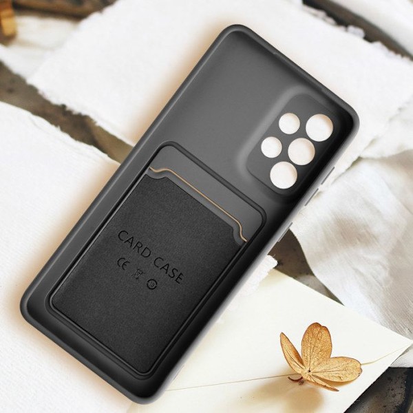 Etui til Samsung Galaxy A33 5G - FORCELL - Blød silikone - Kortholder - Tynd - Sort Svart