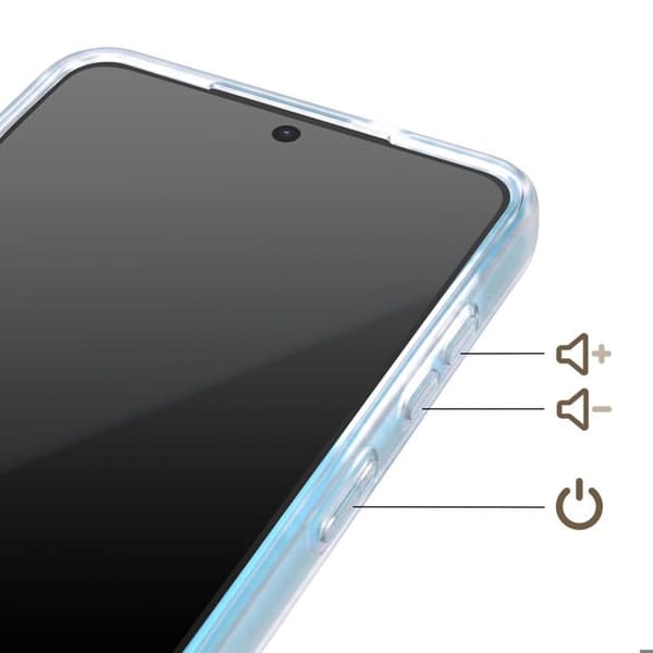 Cover til Galaxy A26 med 3D-reliefmønster af druer og forhøjet blå kant Blå