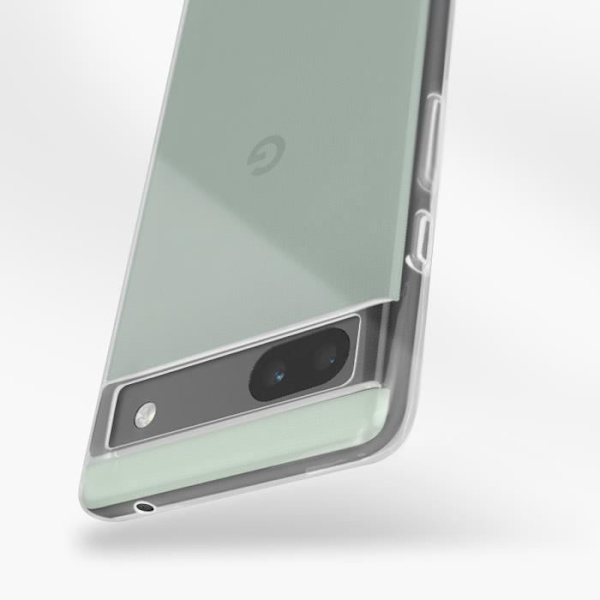 AVIZAR fodral för Google Pixel 6a - Mjuk silikon - 9H härdat glasfilm - Svart kontur Svart