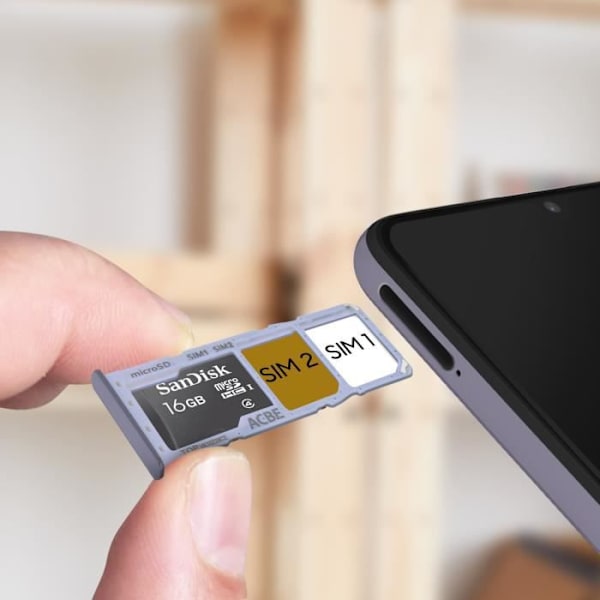 Ersättningsfack för SIM-kort för Samsung Galaxy A32 Lila Lila