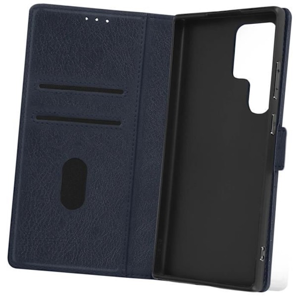 Etui til Samsung Galaxy S24 Ultra - AVIZAR - Chesterfield Series - Pung og videoholder - Blå Blå