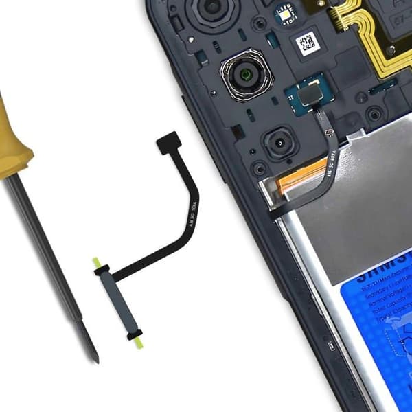 Original Samsung Grå fingeravtrycksläsare för Samsung Galaxy A16 Grå