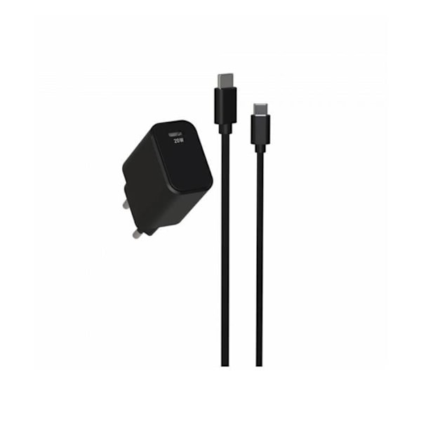 Laturipaketti USB-C:stä USB-C:hen PD 20W 1,5m Jaym Musta Svart